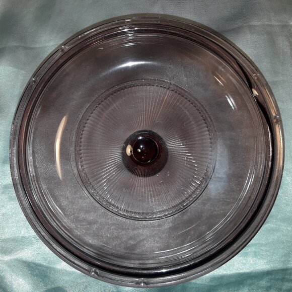 Vintage 90s Cranberry Visions Pyrex Corning 1 L All-Glass Purple Saucepan w/Lid - Picture 4 of 12